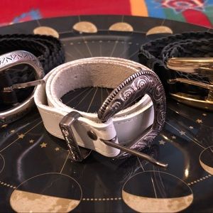 (3) Vintage Western Style Belts
